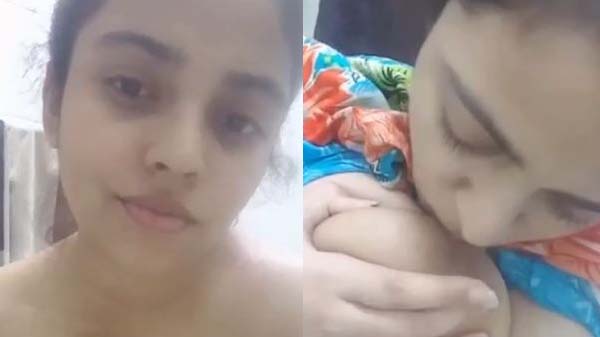 सेक्सी लड़की आपन चूची के चुसत बारी