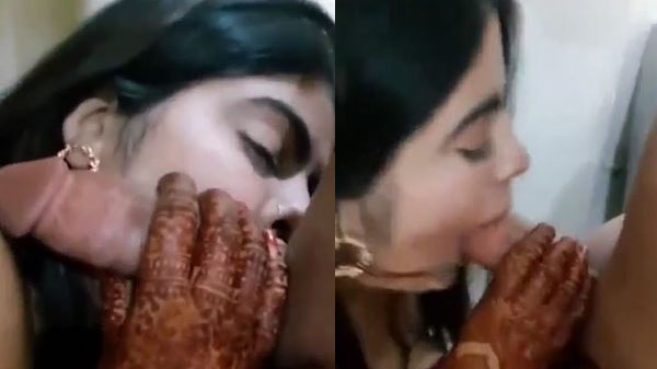 बहन आपन भाई के ब्लोजॉब देत बारी