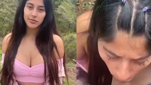 बिहारी लड़की जंगल में बॉयफ्रेंड के लंड चुसत बारी