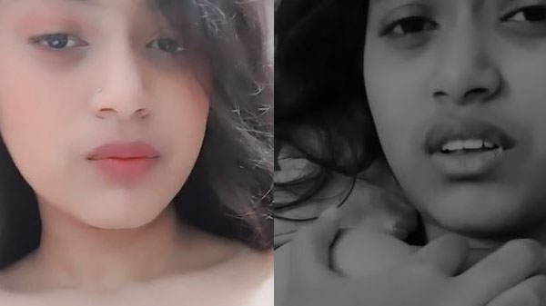 देसी लड़की बबली आपन बूब्स दबावत बारी