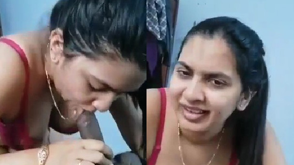 बहन मुस्कुराते हुए भाई के लंड चुसत बारी