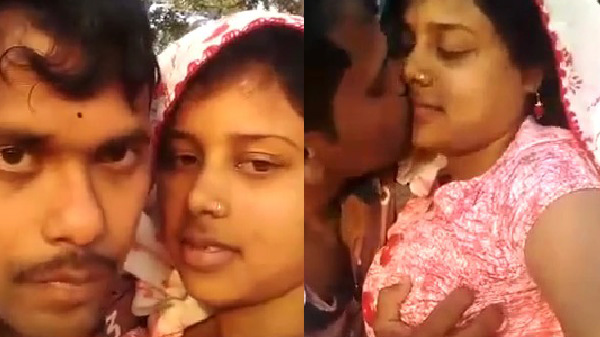 आउटडोर में भाभी के बूब्स दबावत बारन देवर